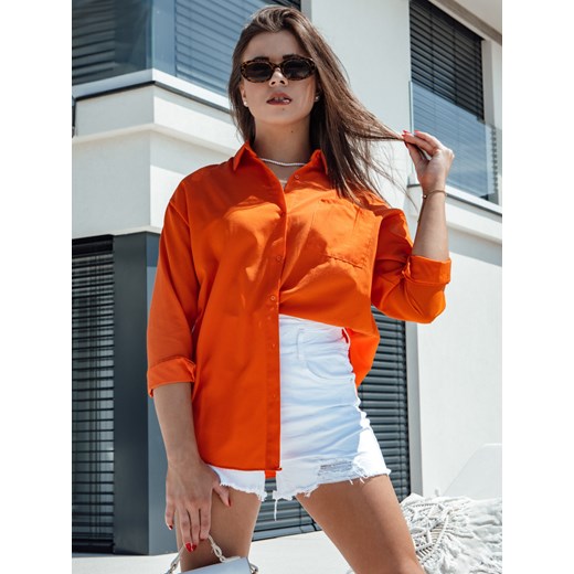 Koszula damska TRENDSET pomarańczowa Dstreet DY0436 ze sklepu DSTREET.PL w kategorii Koszule damskie - zdjęcie 176333696