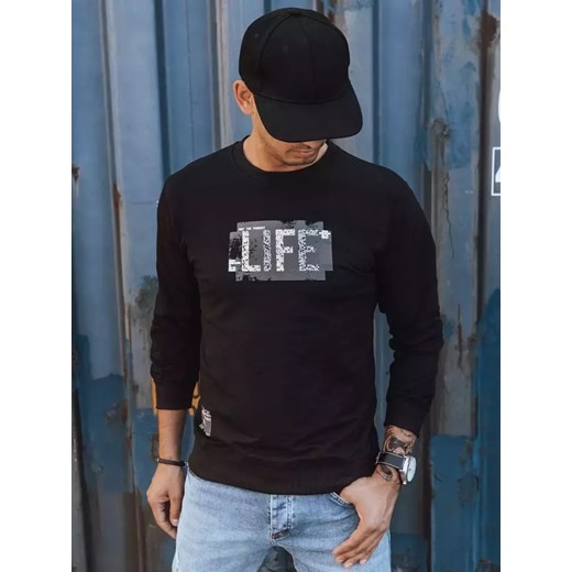Bluza męska z nadrukiem czarna Dstreet BX5360 ze sklepu DSTREET.PL w kategorii Bluzy męskie - zdjęcie 176333698