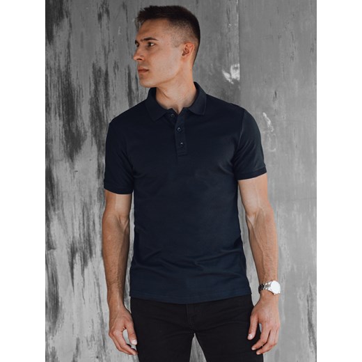 Koszulka męska polo granatowa Dstreet PX0605 ze sklepu DSTREET.PL w kategorii T-shirty męskie - zdjęcie 176333828