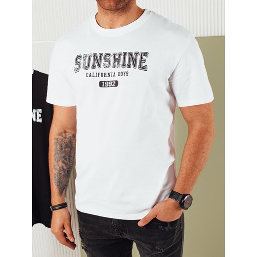 Koszulka męska z nadrukiem biała Dstreet RX5374 ze sklepu DSTREET.PL w kategorii T-shirty męskie - zdjęcie 176333957