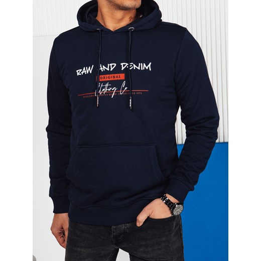 Bluza męska z nadrukiem granatowa Dstreet BX5712 ze sklepu DSTREET.PL w kategorii Bluzy męskie - zdjęcie 176334005