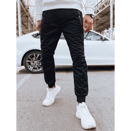 Spodnie męskie dresowe joggery czarne Dstreet UX4124 ze sklepu DSTREET.PL w kategorii Spodnie męskie - zdjęcie 176334189
