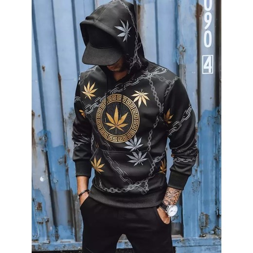 Bluza męska z nadrukiem czarna Dstreet BX5311 ze sklepu DSTREET.PL w kategorii Bluzy męskie - zdjęcie 176334268