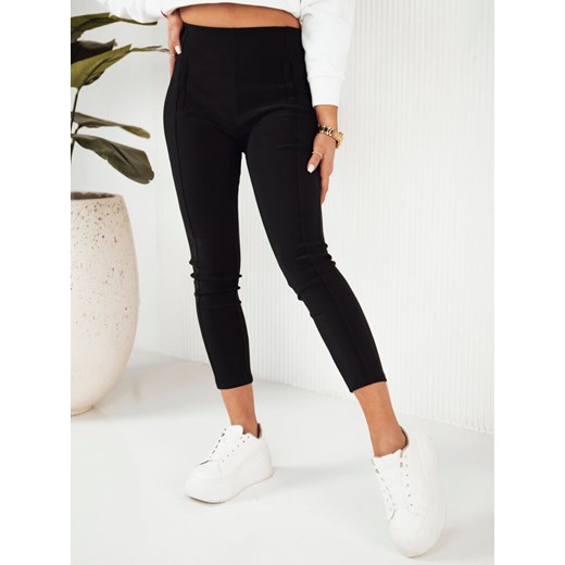 Legginsy damskie HUGO czarne Dstreet UY1822 ze sklepu DSTREET.PL w kategorii Spodnie damskie - zdjęcie 176334276