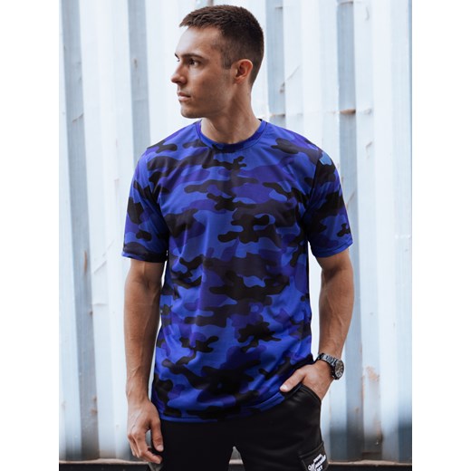 Koszulka męska niebieska moro Dstreet RX5595 ze sklepu DSTREET.PL w kategorii T-shirty męskie - zdjęcie 176334495