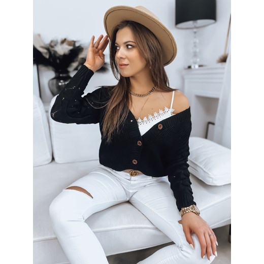 Sweter damski SINSA czarny Dstreet MY1632 ze sklepu DSTREET.PL w kategorii Swetry damskie - zdjęcie 176334687