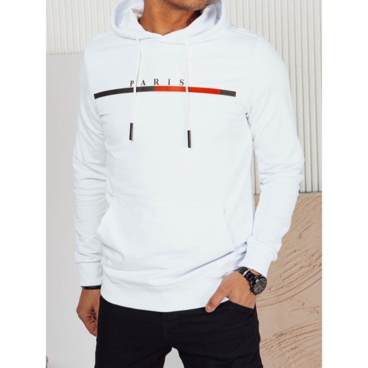 Bluza męska z nadrukiem biała Dstreet BX5732 ze sklepu DSTREET.PL w kategorii Bluzy męskie - zdjęcie 176334896