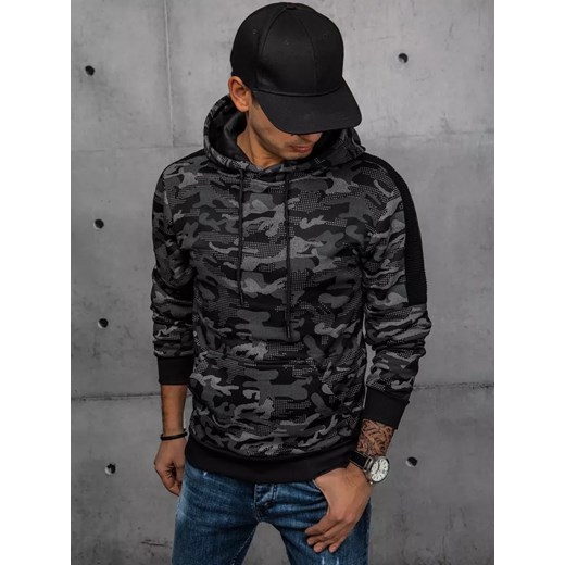 Bluza męska czarna Dstreet BX5546 ze sklepu DSTREET.PL w kategorii Bluzy męskie - zdjęcie 176335047