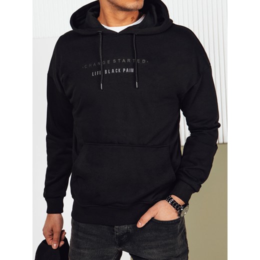Bluza męska z nadrukiem czarna Dstreet BX5720 ze sklepu DSTREET.PL w kategorii Bluzy męskie - zdjęcie 176335135