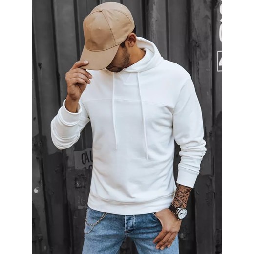 Bluza męska kremowa Dstreet BX5472 ze sklepu DSTREET.PL w kategorii Bluzy męskie - zdjęcie 176335147