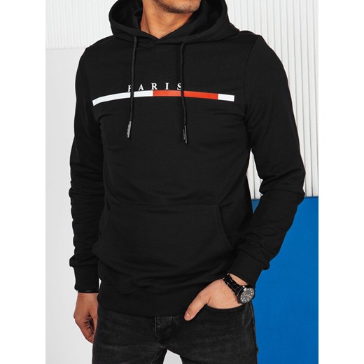 Bluza męska z nadrukiem czarna Dstreet BX5731 ze sklepu DSTREET.PL w kategorii Bluzy męskie - zdjęcie 176335187
