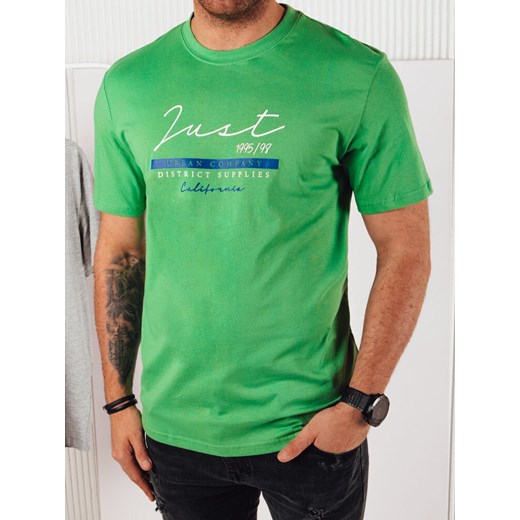 Koszulka męska z nadrukiem zielona Dstreet RX5426 ze sklepu DSTREET.PL w kategorii T-shirty męskie - zdjęcie 176335269