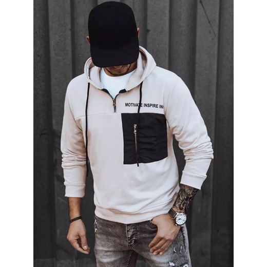 Bluza męska kamelowa Dstreet BX5464 ze sklepu DSTREET.PL w kategorii Bluzy męskie - zdjęcie 176335479