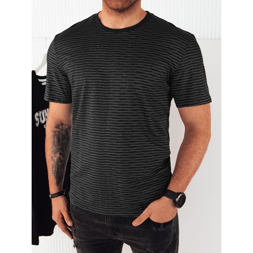 Koszulka męska z nadrukiem czarna Dstreet RX5398 ze sklepu DSTREET.PL w kategorii T-shirty męskie - zdjęcie 176335829