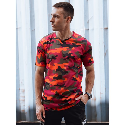 Koszulka męska moro pomarańczowa Dstreet RX5592 ze sklepu DSTREET.PL w kategorii T-shirty męskie - zdjęcie 176335907