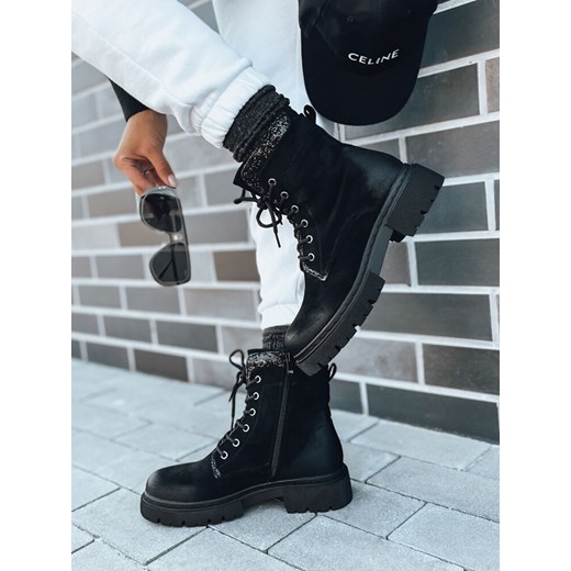 Botki damskie JUPITER czarne Dstreet ZY0399 ze sklepu DSTREET.PL w kategorii Workery damskie - zdjęcie 176336005
