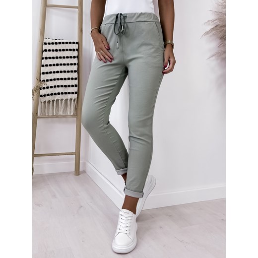spodnie bolt khaki one size ze sklepu UBRA w kategorii Spodnie damskie - zdjęcie 176336617