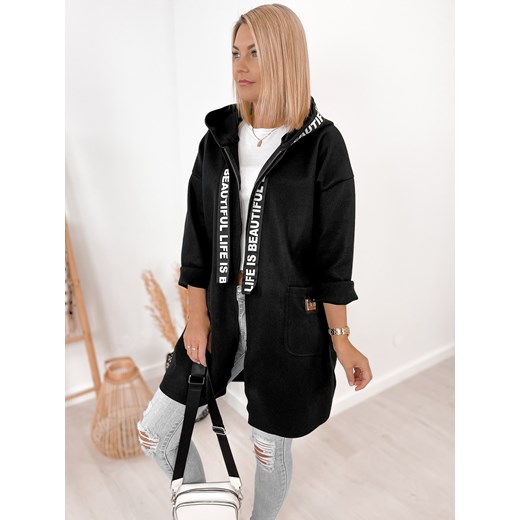 płaszcz beautiful czarny one size ze sklepu UBRA w kategorii Płaszcze damskie - zdjęcie 176336925