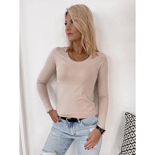 bluzka luisa beżowa one size ze sklepu UBRA w kategorii Bluzki damskie - zdjęcie 176337708