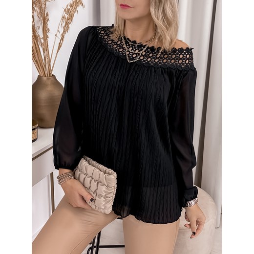 bluzka keyla czarna one size ze sklepu UBRA w kategorii Bluzki damskie - zdjęcie 176338065