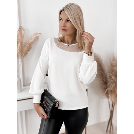 bluzka milla ecru one size ze sklepu UBRA w kategorii Bluzki damskie - zdjęcie 176338546