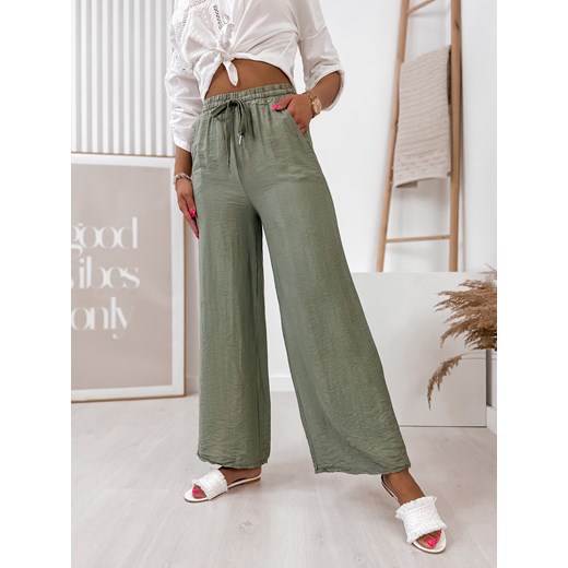spodnie enjoy khaki one size ze sklepu UBRA w kategorii Spodnie damskie - zdjęcie 176340486