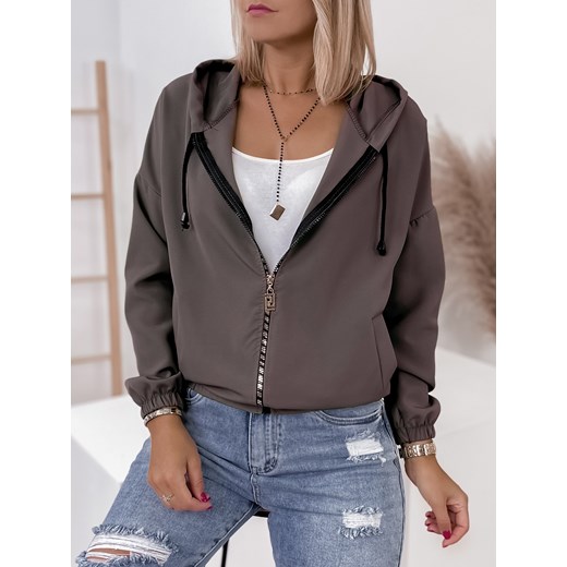 bluza shanley brązowa one size ze sklepu UBRA w kategorii Bluzy damskie - zdjęcie 176341648