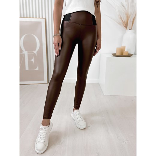legginsy menes ciemnobrązowe m/l ze sklepu UBRA w kategorii Spodnie damskie - zdjęcie 176343307