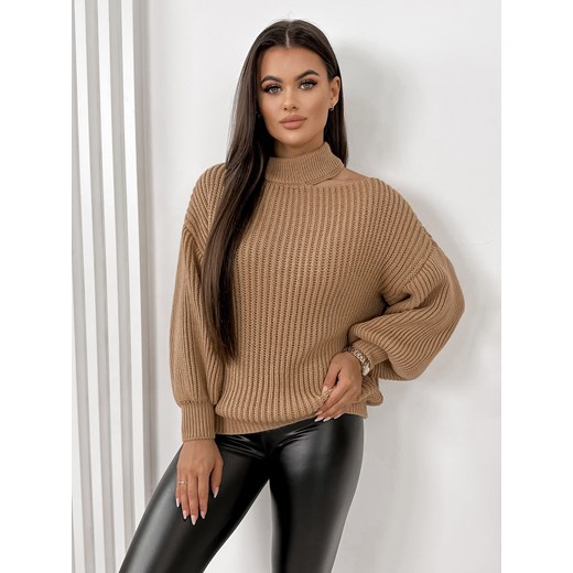 sweter elekid karmelowy one size ze sklepu UBRA w kategorii Swetry damskie - zdjęcie 176344388