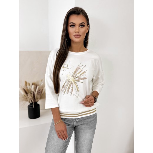 bluzka pawmo ecru one size ze sklepu UBRA w kategorii Bluzki damskie - zdjęcie 176345126