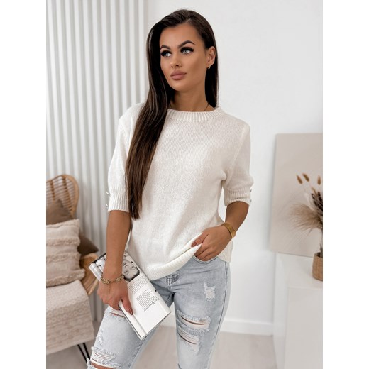 sweter adeline ecru one size ze sklepu UBRA w kategorii Swetry damskie - zdjęcie 176346186