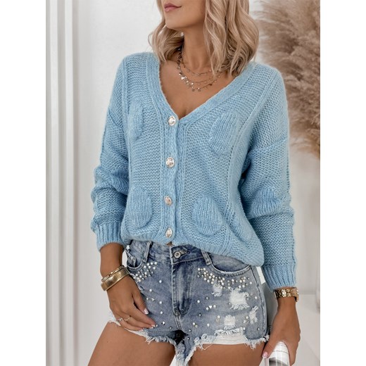 sweter pasen błękitny one size ze sklepu UBRA w kategorii Swetry damskie - zdjęcie 176348958