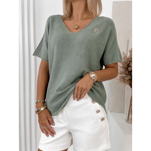 sweter hasret khaki one size ze sklepu UBRA w kategorii Swetry damskie - zdjęcie 176349288