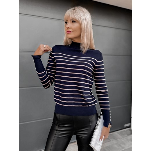 sweter lorena granatowy one size ze sklepu UBRA w kategorii Swetry damskie - zdjęcie 176351209