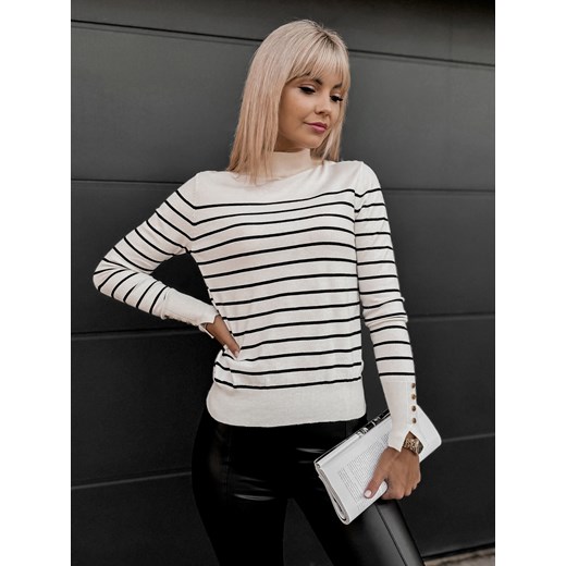 sweter lorena ecru one size ze sklepu UBRA w kategorii Swetry damskie - zdjęcie 176351219
