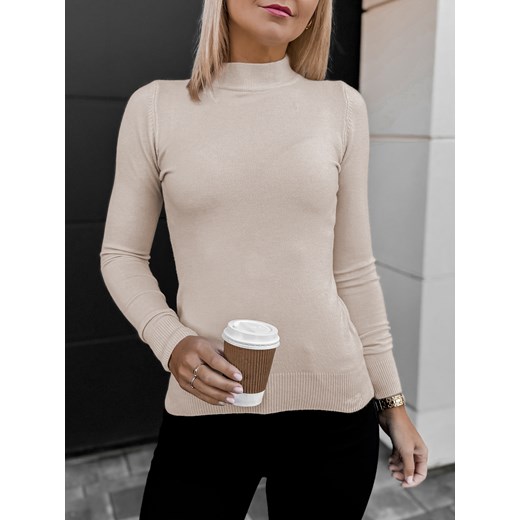 sweter catania beżowy one size ze sklepu UBRA w kategorii Swetry damskie - zdjęcie 176352035