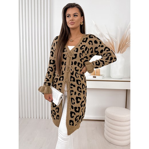 sweter ginevra brązowy one size ze sklepu UBRA w kategorii Swetry damskie - zdjęcie 176352327
