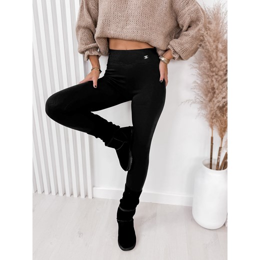legginsy ocieplane klaer czarne s/m ze sklepu UBRA w kategorii Spodnie damskie - zdjęcie 176353338