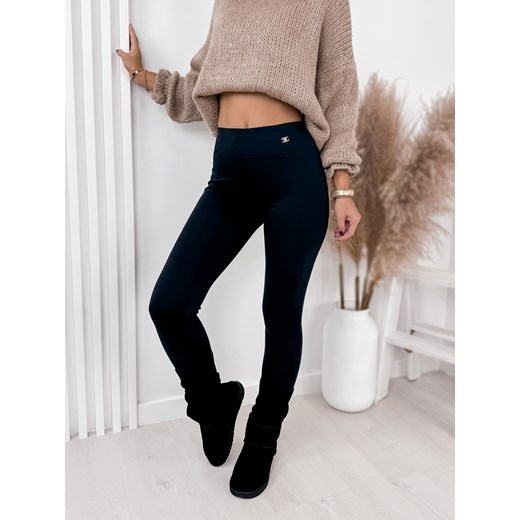 legginsy ocieplane klaer granatowe l/xl ze sklepu UBRA w kategorii Spodnie damskie - zdjęcie 176353356