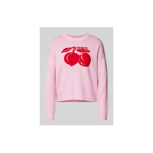 Sweter z dzianiny z nadrukiem z motywem model ‘CERA’ ze sklepu Peek&Cloppenburg  w kategorii Swetry damskie - zdjęcie 176355227