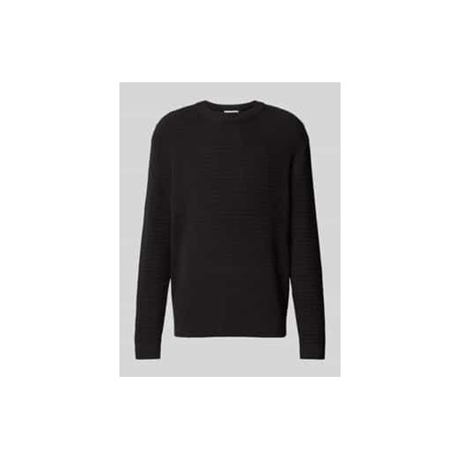Sweter z dzianiny z prążkowanymi wykończeniami ze sklepu Peek&Cloppenburg  w kategorii Swetry męskie - zdjęcie 176355435