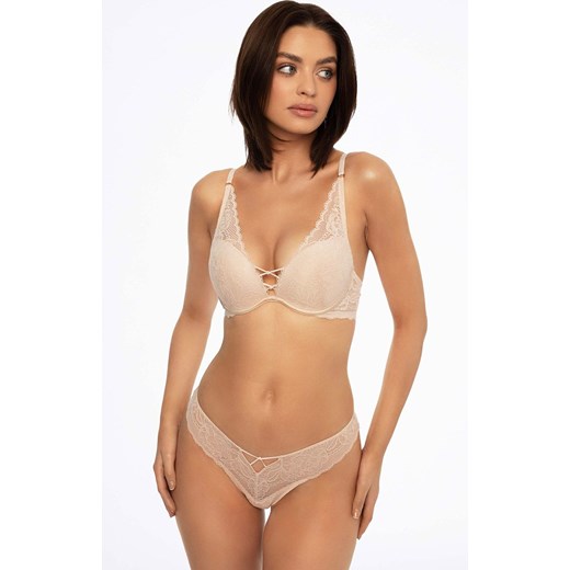 Esotiq biustonosz koronkowy push-up Napoli 41451-08X, Kolor beżowy, Rozmiar 65C, Esotiq ze sklepu Primodo w kategorii Biustonosze - zdjęcie 176357457