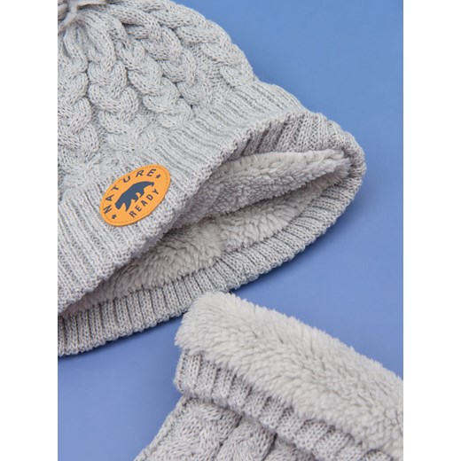 Sinsay - Komplet: czapka i komin - szary Sinsay M Sinsay