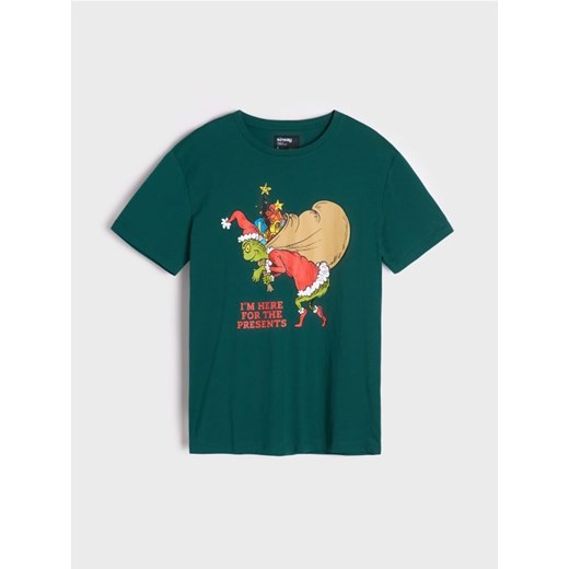 Sinsay - Koszulka Grinch - zielony Sinsay M Sinsay