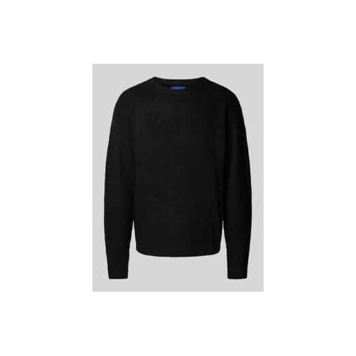 Sweter z dzianiny z fakturowanym wzorem model ‘OLLIE’ ze sklepu Peek&Cloppenburg  w kategorii Swetry męskie - zdjęcie 176361775