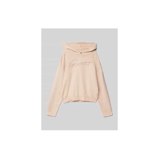 Bluza z mieszanki wiskozy z kapturem i wyhaftowanym logo ze sklepu Peek&Cloppenburg  w kategorii Bluzy dziewczęce - zdjęcie 176361776