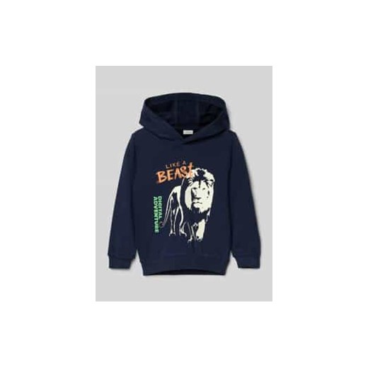 Bluza o kroju regular fit z kapturem i nadrukiem świecącym w ciemności ze sklepu Peek&Cloppenburg  w kategorii Bluzy chłopięce - zdjęcie 176362038