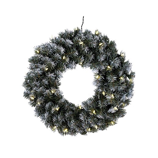 STAR Trading Dekoracyjny wieniec LED w kolorze zielonym - Ø 50 cm ze sklepu Limango Polska w kategorii Dekoracje bożonarodzeniowe - zdjęcie 176362448