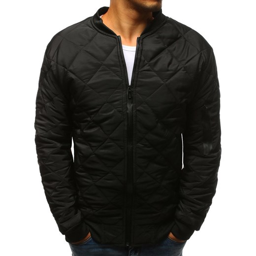Kurtka męska pikowana bomber jacket czarna TX2215 ze sklepu DSTREET.PL w kategorii Kurtki męskie - zdjęcie 176363499
