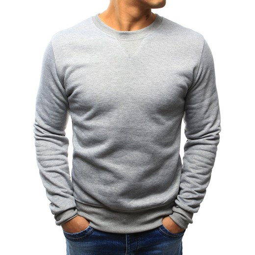 Bluza męska bez kaptura szara BX4822 ze sklepu DSTREET.PL w kategorii Bluzy męskie - zdjęcie 176363545